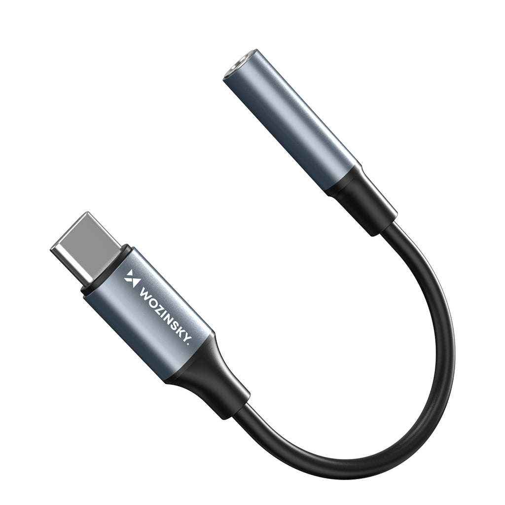 Wozinsky WACM-01 USB-C adapteris – 3,5 mm mini lizdas – juodas