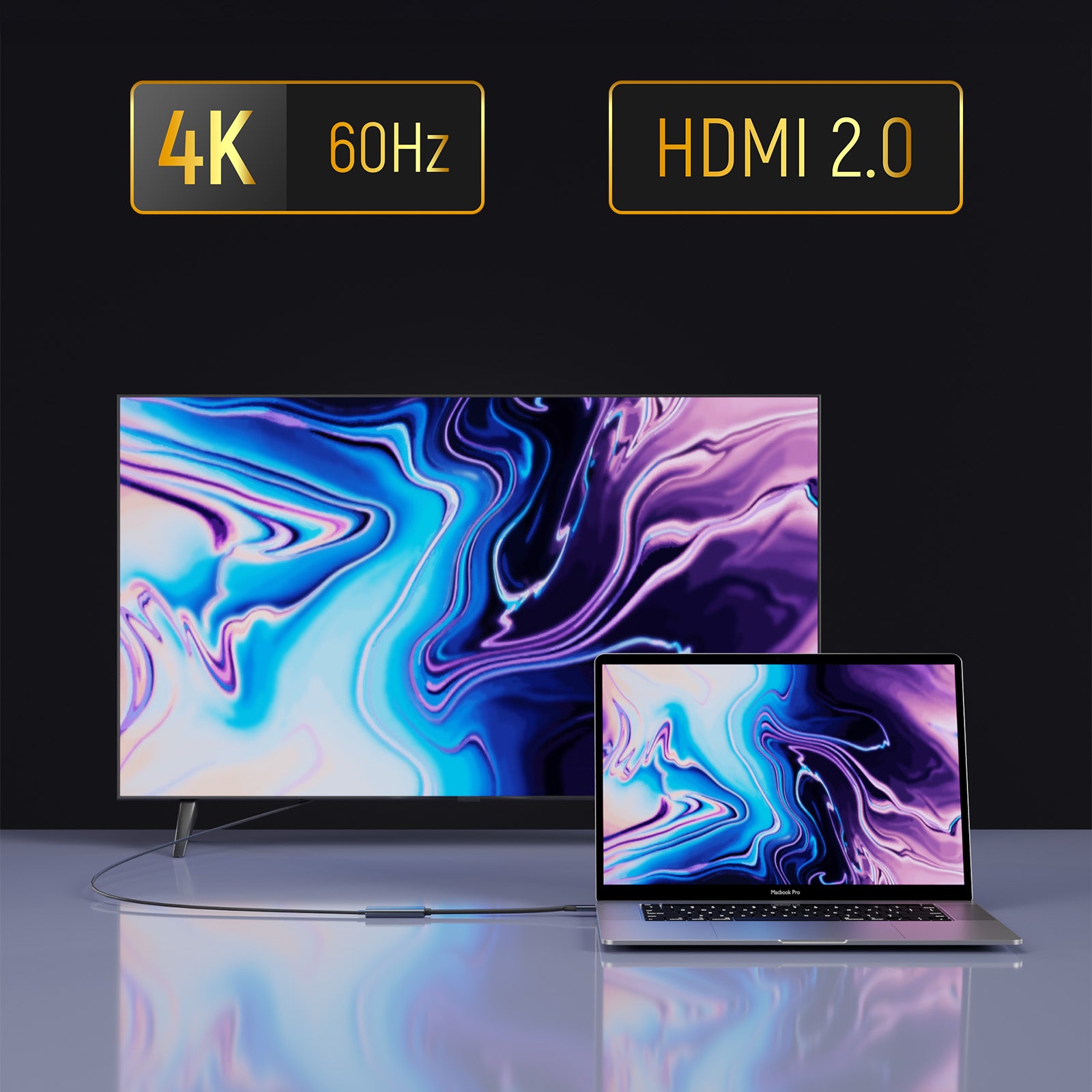 Wozinsky WACH-01 USB-C – HDMI 4K 60Hz adapteris – juodas