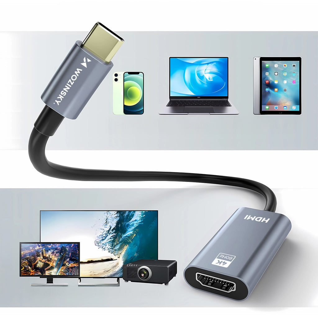 Wozinsky WACH-01 USB-C – HDMI 4K 60Hz adapteris – juodas
