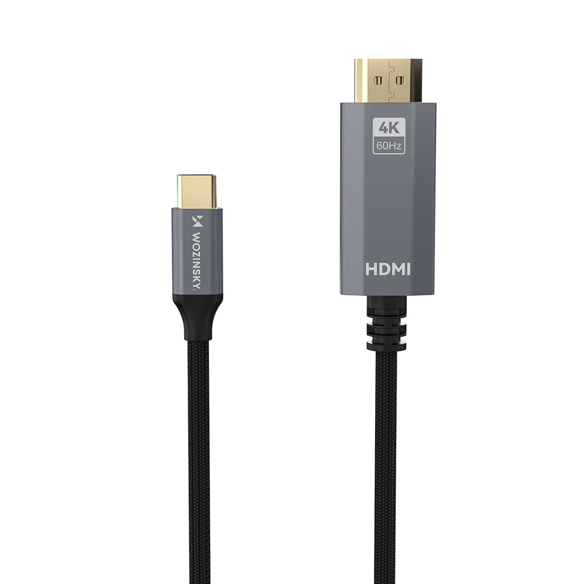 Wozinsky WCCH-01 USB-C - HDMI 4K 60Hz kabelis 1,8m - juodas -- Video Cables