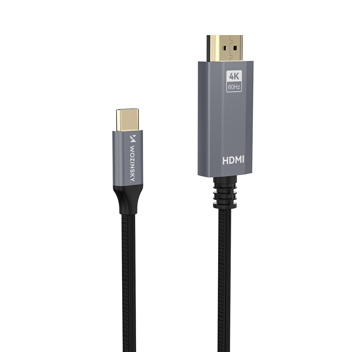 Wozinsky WCCH-01 USB-C - HDMI 4K 60Hz kabelis 1,8m - juodas -- Video Cables