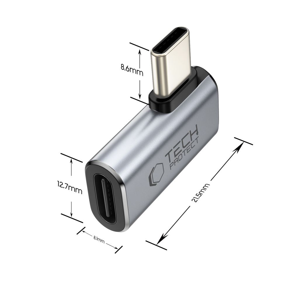 Tech-Protect Ultraboost AA01 USB-C kampinis adapteris – pilkas -- USB Adapters