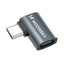 Wozinsky WPKB-01 USB-C - USB-C 40Gb/s 240W 8K OTG šoninis kampuotas adapteris - pilka -- USB Adapters