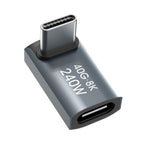 Wozinsky WPKF-01 USB-C – USB-C 40Gb/s 240W 8K OTG kampinis adapteris – pilkas