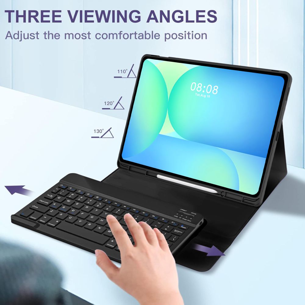 Tech-Protect dėklas su klaviatūra Galaxy Tab S10 FE+ – juodas -- Samsung Galaxy Tab S10 FE+