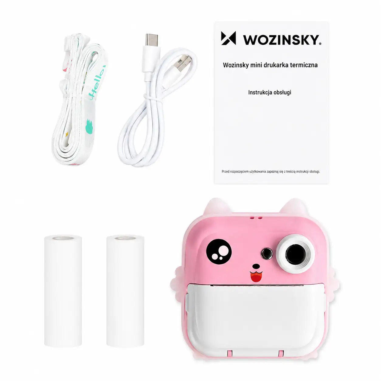 Wozinsky WDT-01 Terminis spausdintuvo fotoaparatas vaikams - Rožinė -- Uncategorized