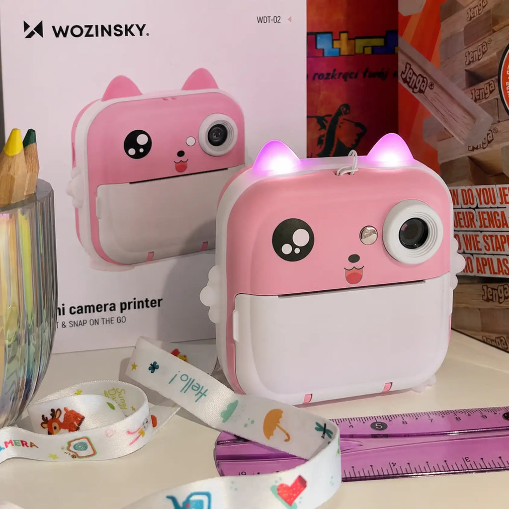 Wozinsky WDT-01 Terminis spausdintuvo fotoaparatas vaikams - Rožinė -- Uncategorized