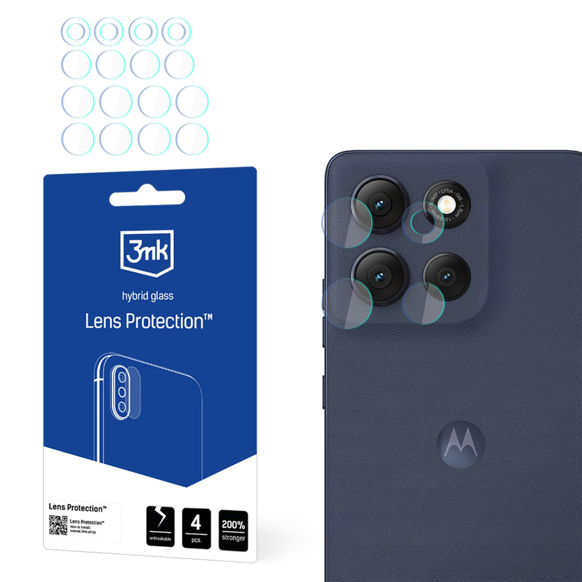 3mk objektyvo apsaugos kameros stiklas, skirtas Motorola Moto G86 / G86 Power -- Motorola Moto G86 5G