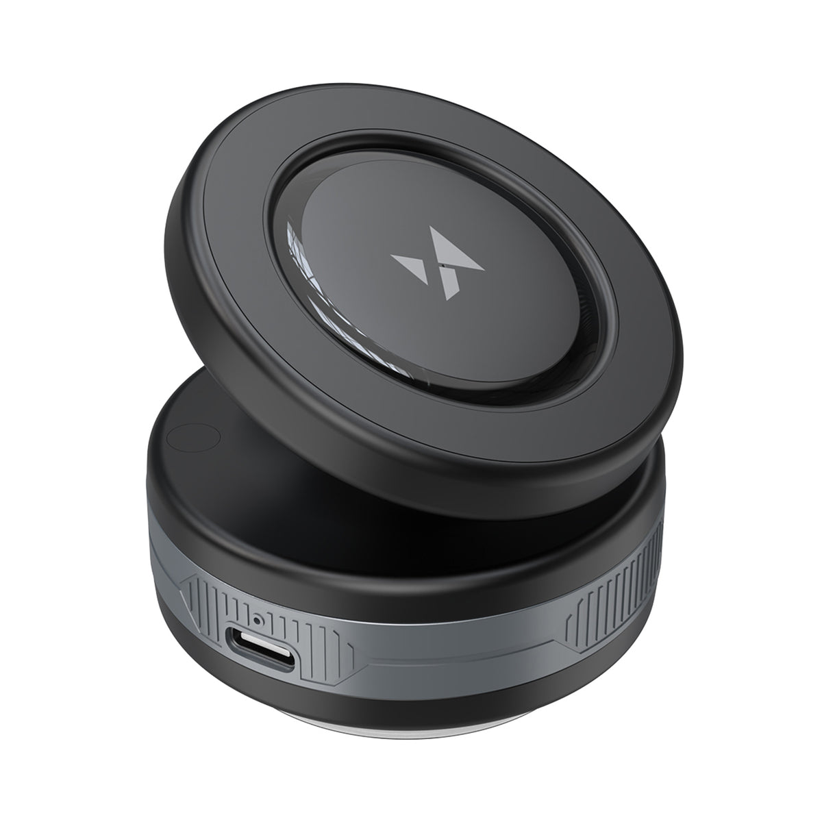Wozinsky WUSQ-01 automobilinis laikiklis su Qi įkrovikliu, suderinamas su MagSafe juodas