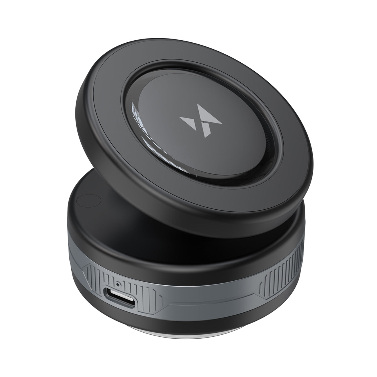 Wozinsky WUSQ-01 automobilinis laikiklis su Qi įkrovikliu, suderinamas su MagSafe juodas