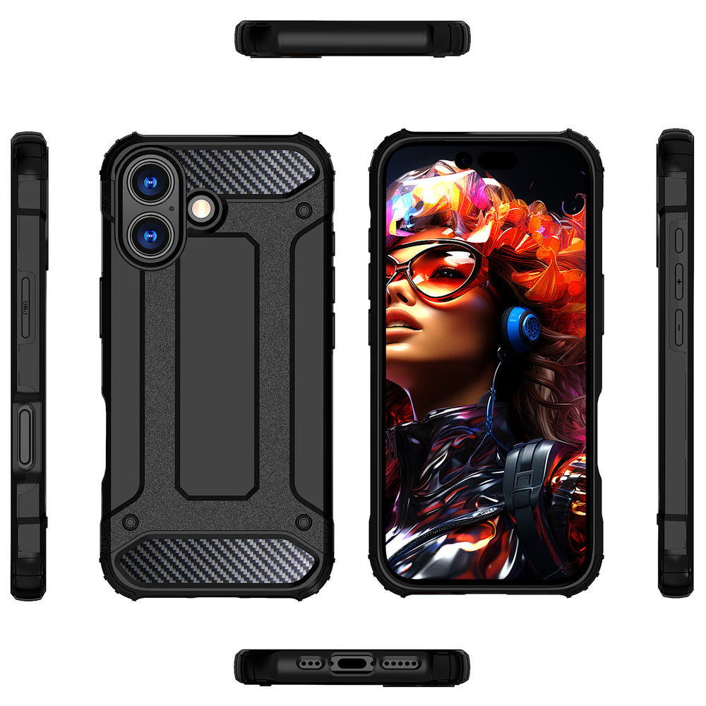 Hybrid Armor dėklas iPhone 17 – juodas -- iPhone 17