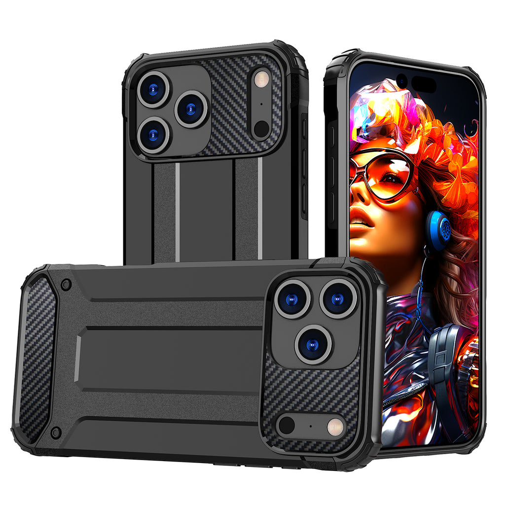 Hybrid Armor dėklas iPhone 17 Pro – juodas