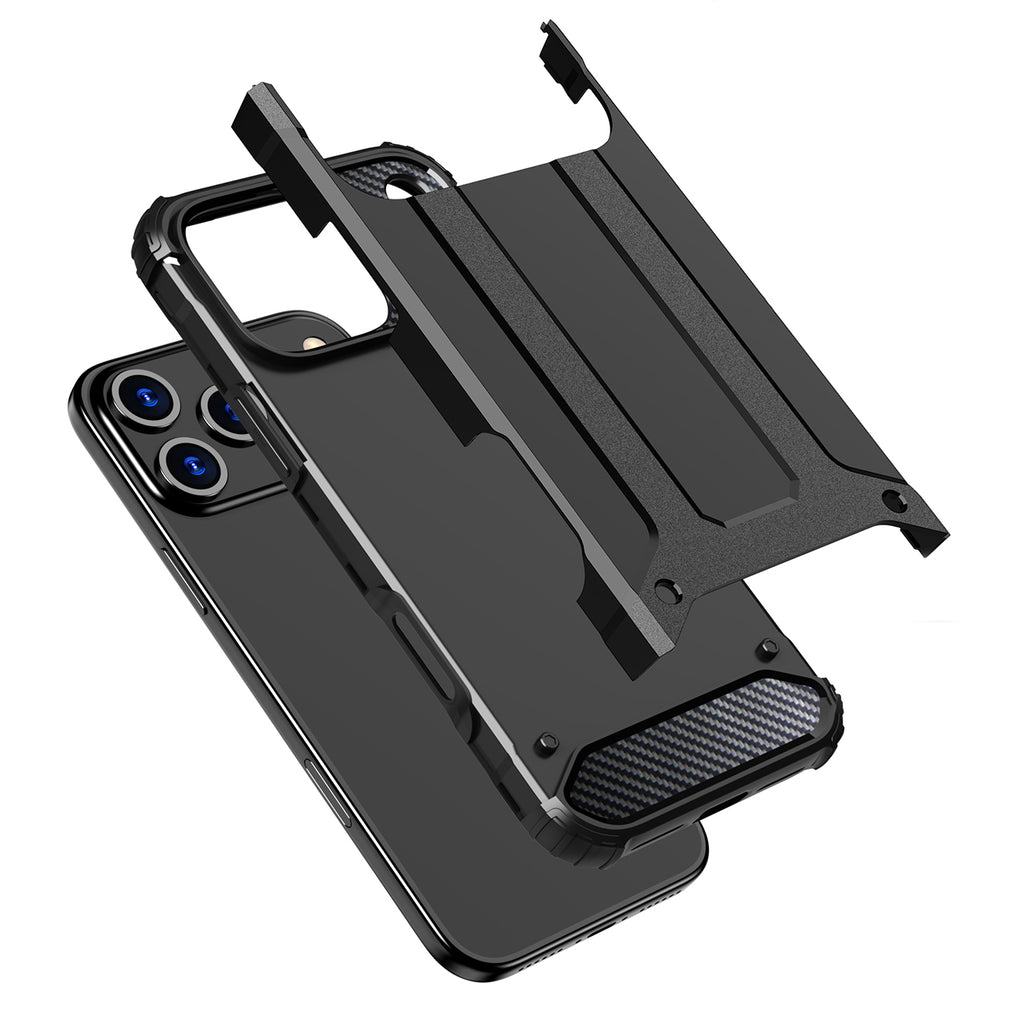 Hybrid Armor dėklas iPhone 17 Pro – juodas