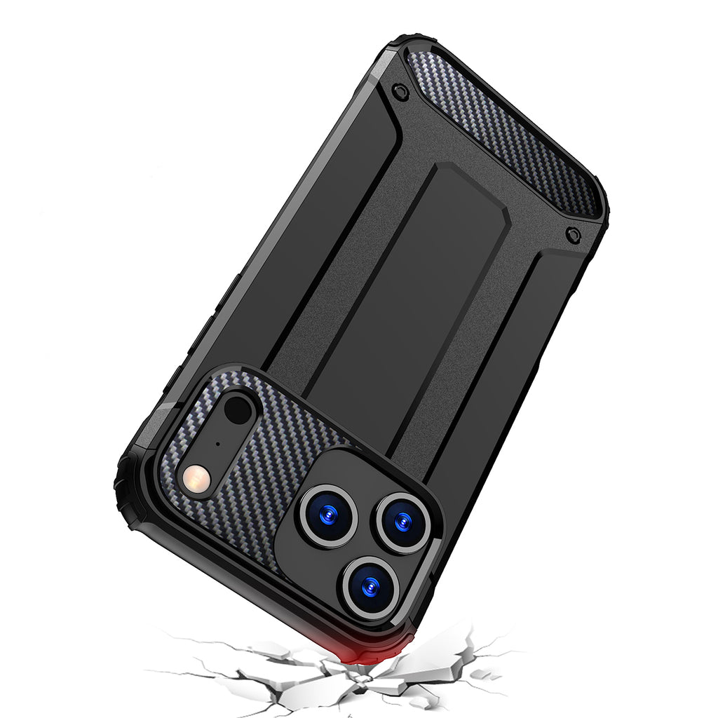 Hybrid Armor dėklas iPhone 17 Pro – juodas