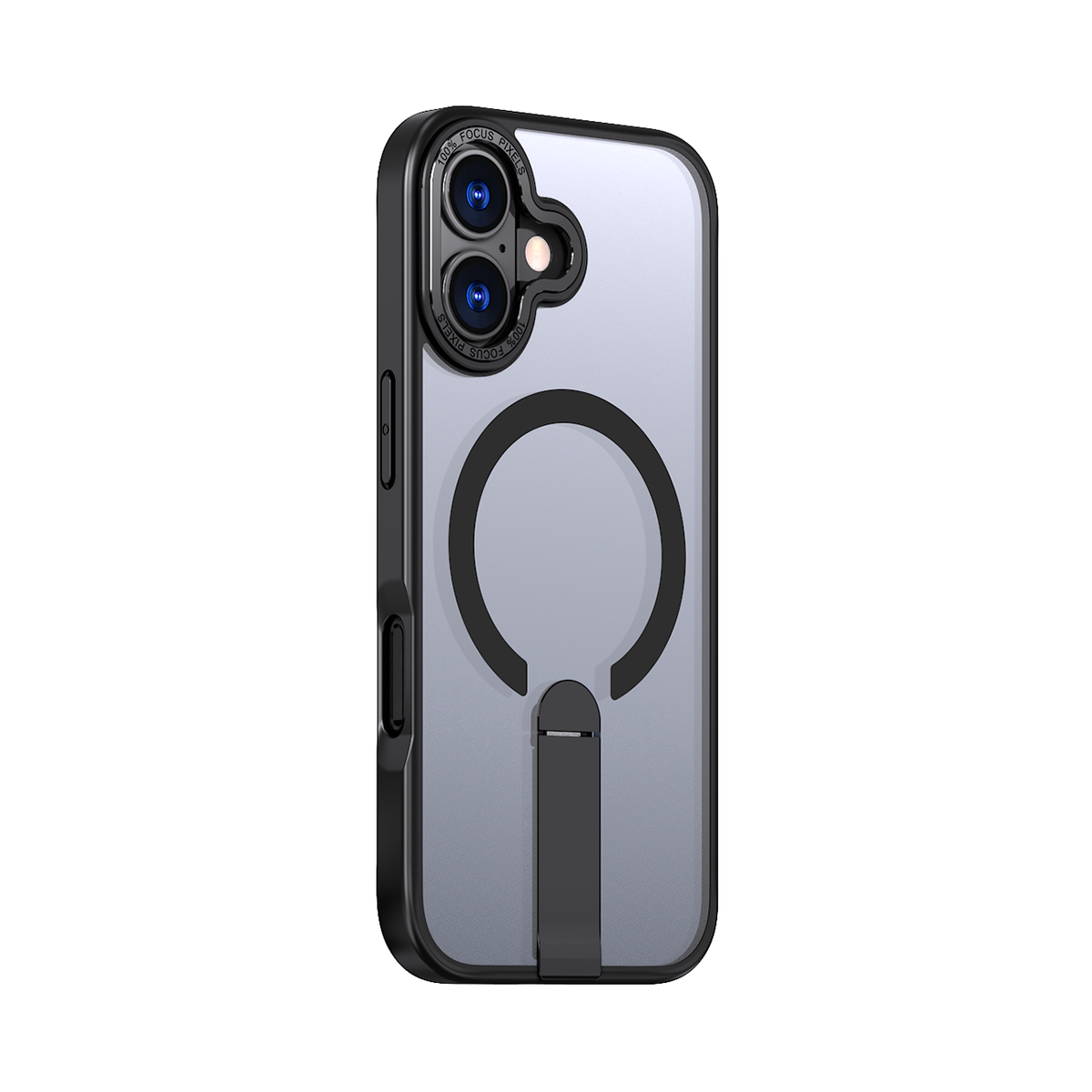 Hybrid Armor X dėklas iPhone 17 su MagSafe suderinamu stovu - juodas