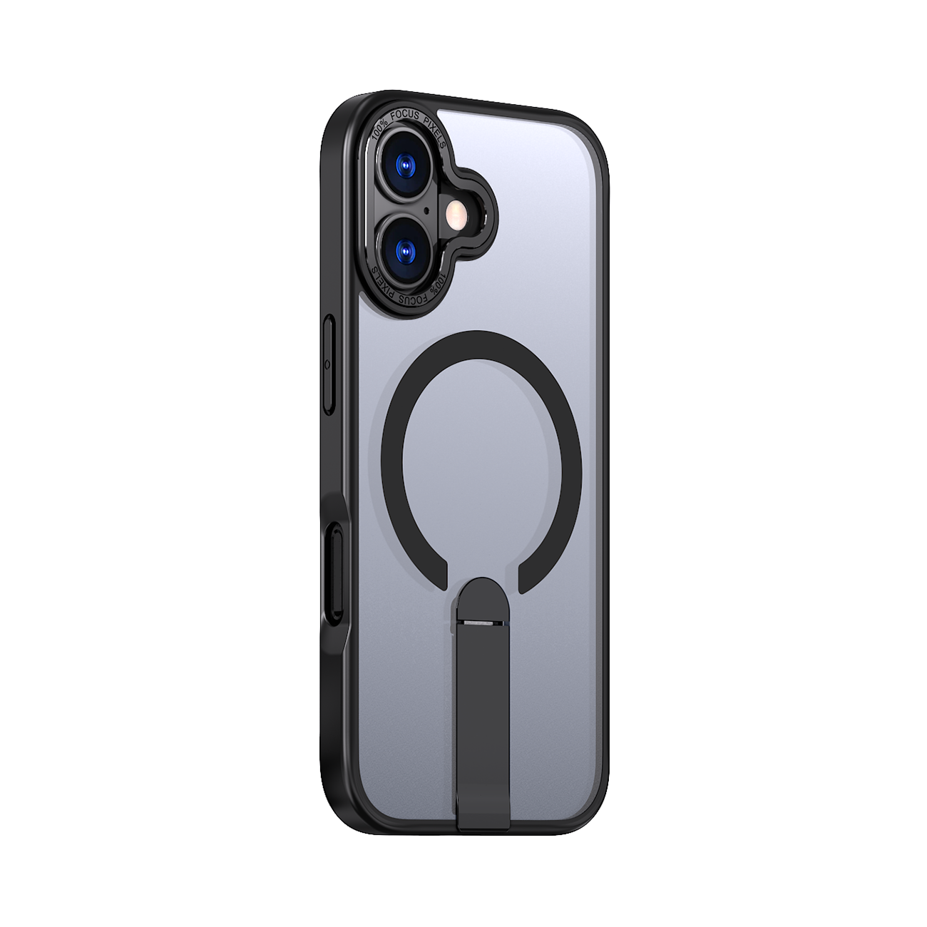 Hybrid Armor X dėklas iPhone 17 su MagSafe suderinamu stovu - juodas