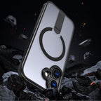 Hybrid Armor X dėklas iPhone 17 su MagSafe suderinamu stovu - juodas