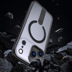 Hybrid Armor X dėklas, skirtas iPhone 17 Pro su MagSafe suderinamu stovu - juodas