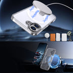 Hybrid Armor X Case iPhone 17 su stovu, suderinamas su MagSafe – skaidrus -- Cell phone cases and covers