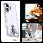 Hybrid Armor X Case iPhone 17 su stovu, suderinamas su MagSafe – skaidrus -- Cell phone cases and covers