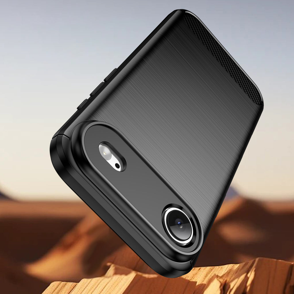 Anglies tekstūros TPU dėklas iPhone 17 Air – juodas -- iPhone 17 Air