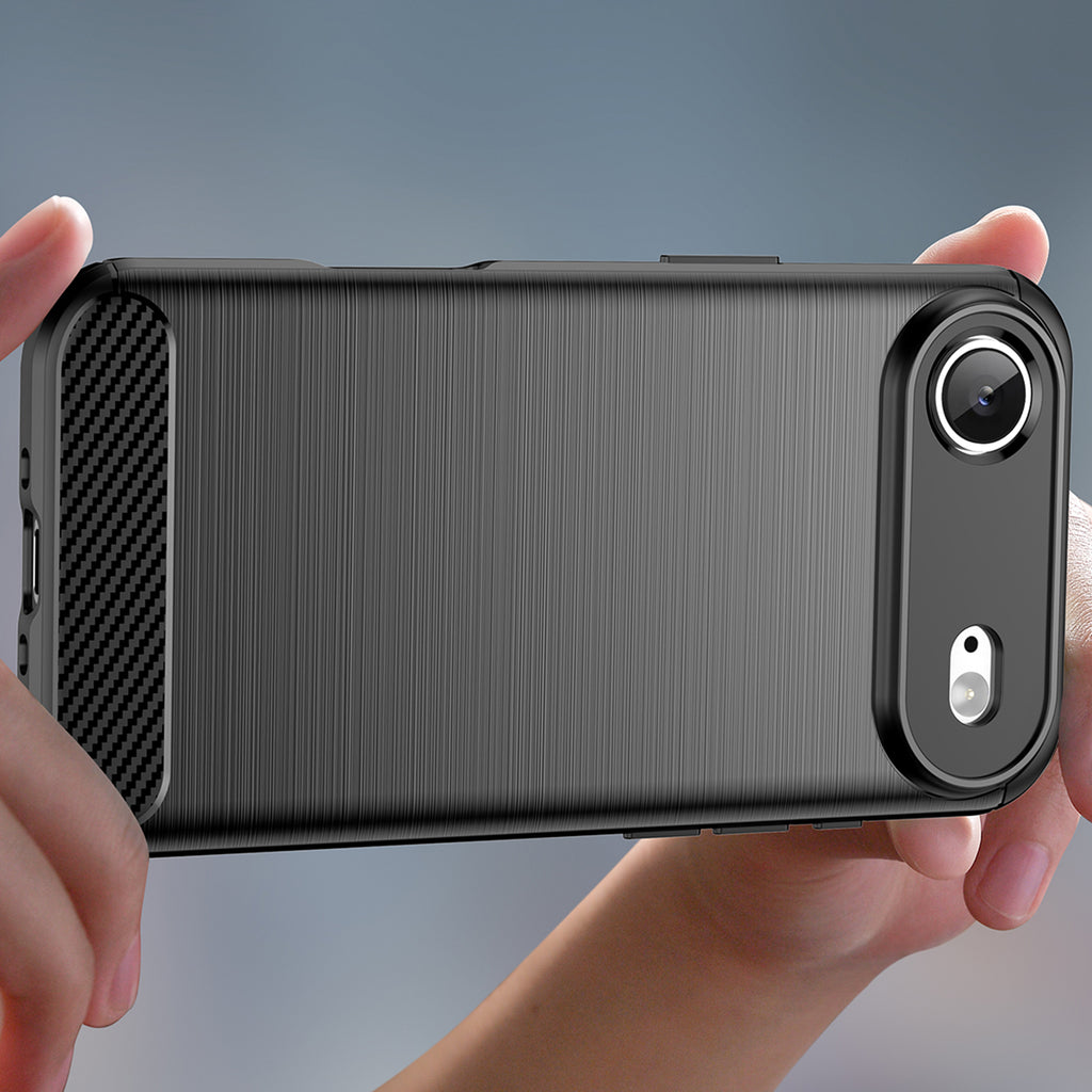 Anglies tekstūros TPU dėklas iPhone 17 Air – juodas -- iPhone 17 Air