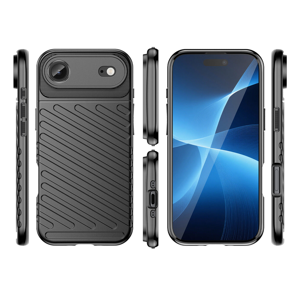 Thunder TPU dėklas iPhone 17 Air – juodas -- iPhone 17 Air