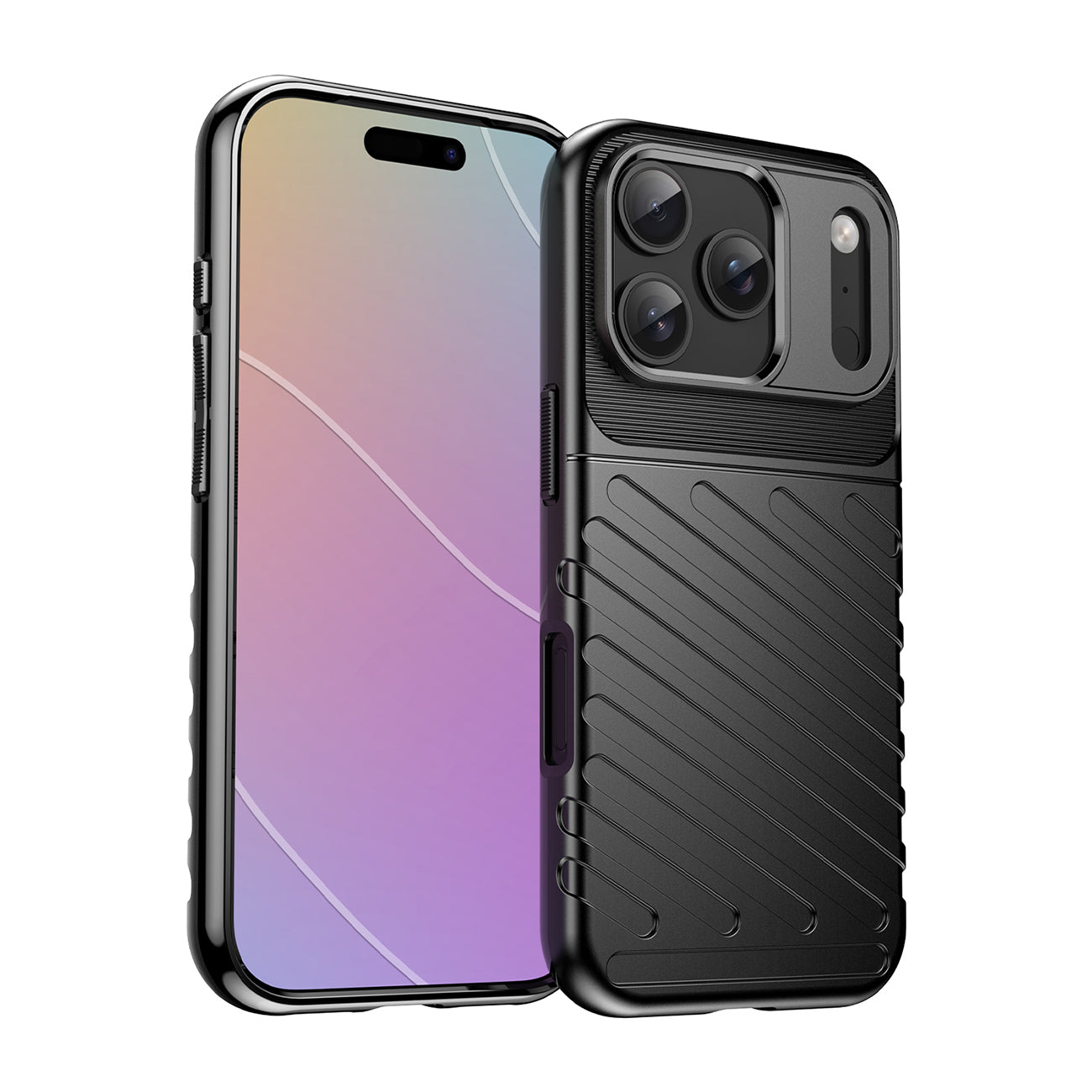 Thunder TPU dėklas iPhone 17 Pro – juodas -- iPhone 17 Pro