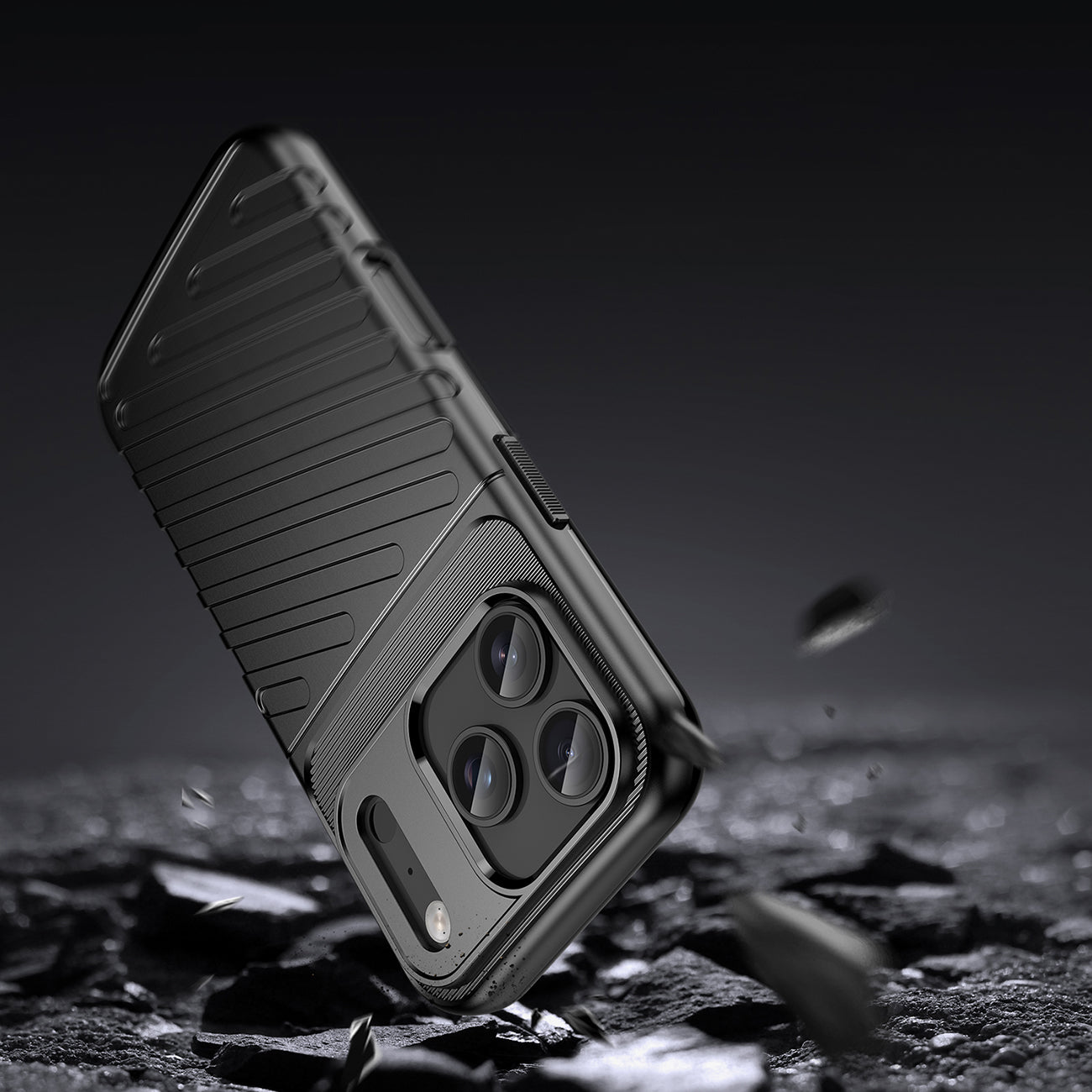 Thunder TPU dėklas iPhone 17 Pro – juodas -- iPhone 17 Pro