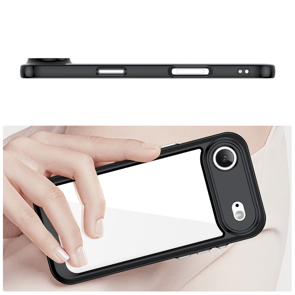 MagSafe dėklas iPhone 17 Air – skaidrus juodas