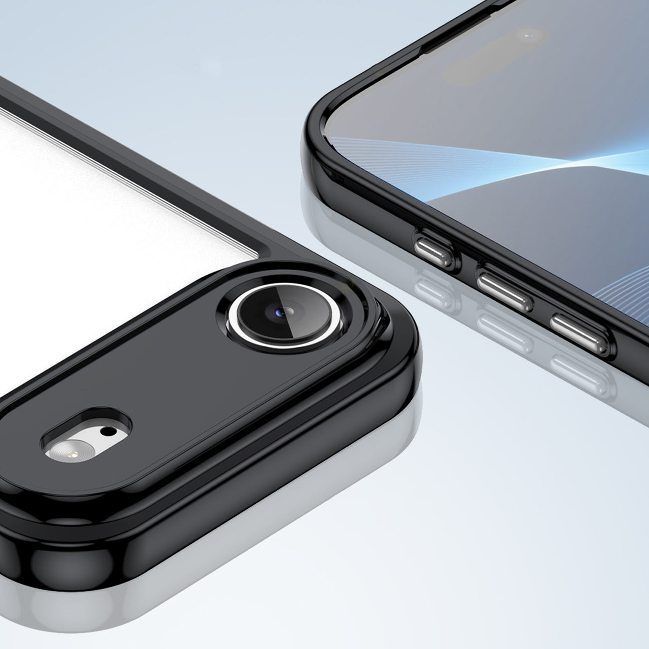 MagSafe dėklas iPhone 17 Air – skaidrus juodas