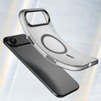 Magnetinis abrazyvinis iPhone 17 oro dėklas, suderinamas su MagSafe - matinė juoda