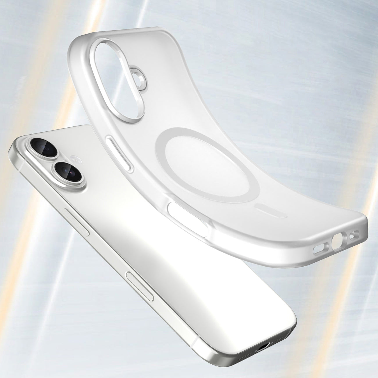 Magnetinis MagSafe dėklas iPhone 17 – matinis baltas