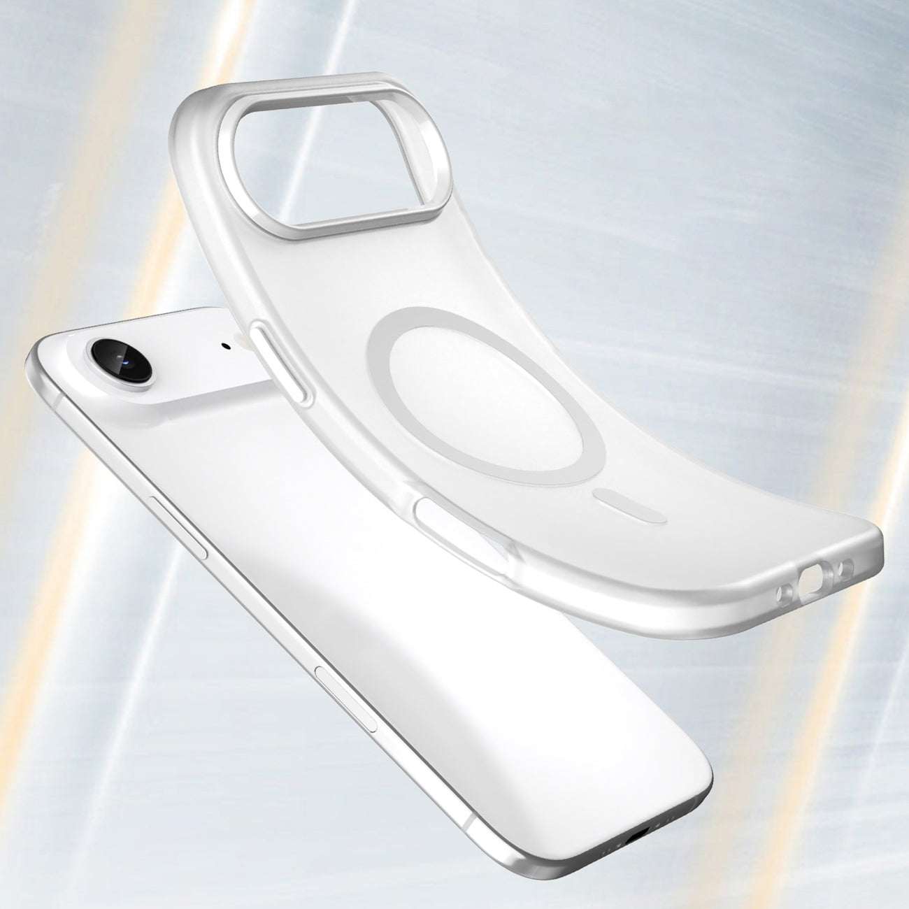 Magnetic Abrasive MagSafe dėklas iPhone 17 Air – matinis baltas -- iPhone 17 Air