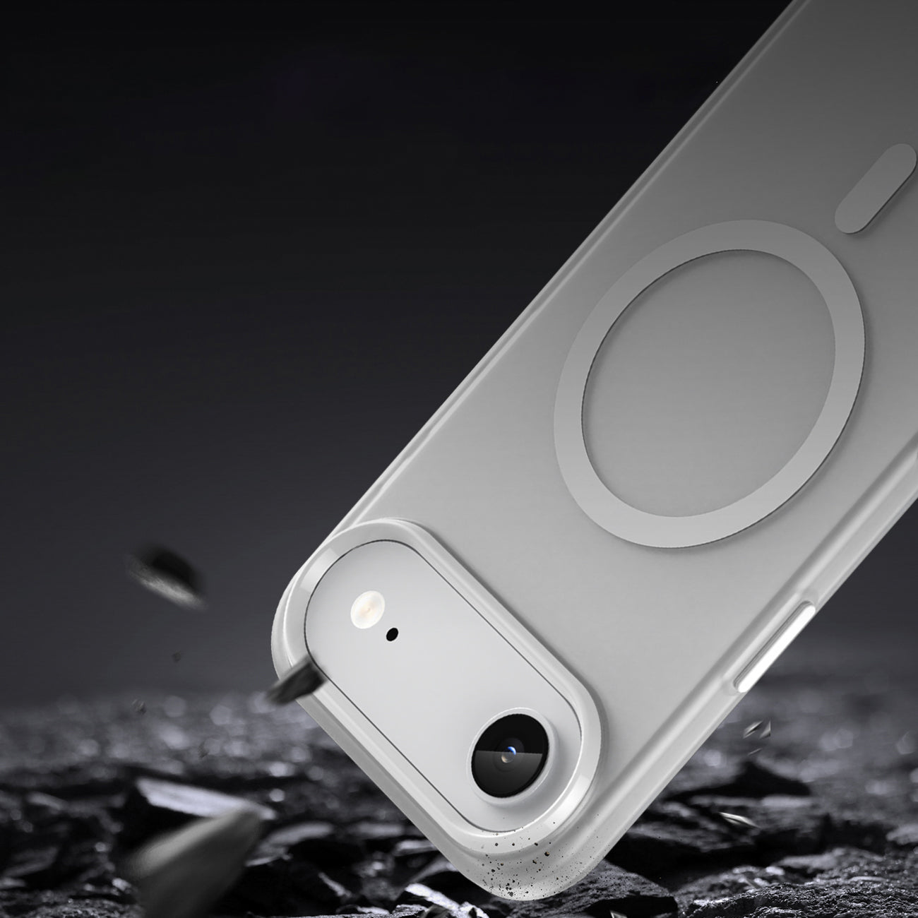 Magnetic Abrasive MagSafe dėklas iPhone 17 Air – matinis baltas -- iPhone 17 Air
