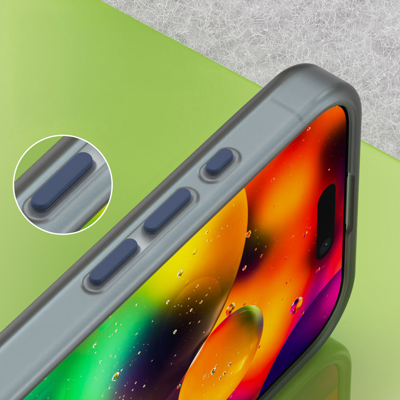 Magnetinis abrazyvinis iPhone 17 dėklas, suderinamas su MagSafe - matinė mėlyna