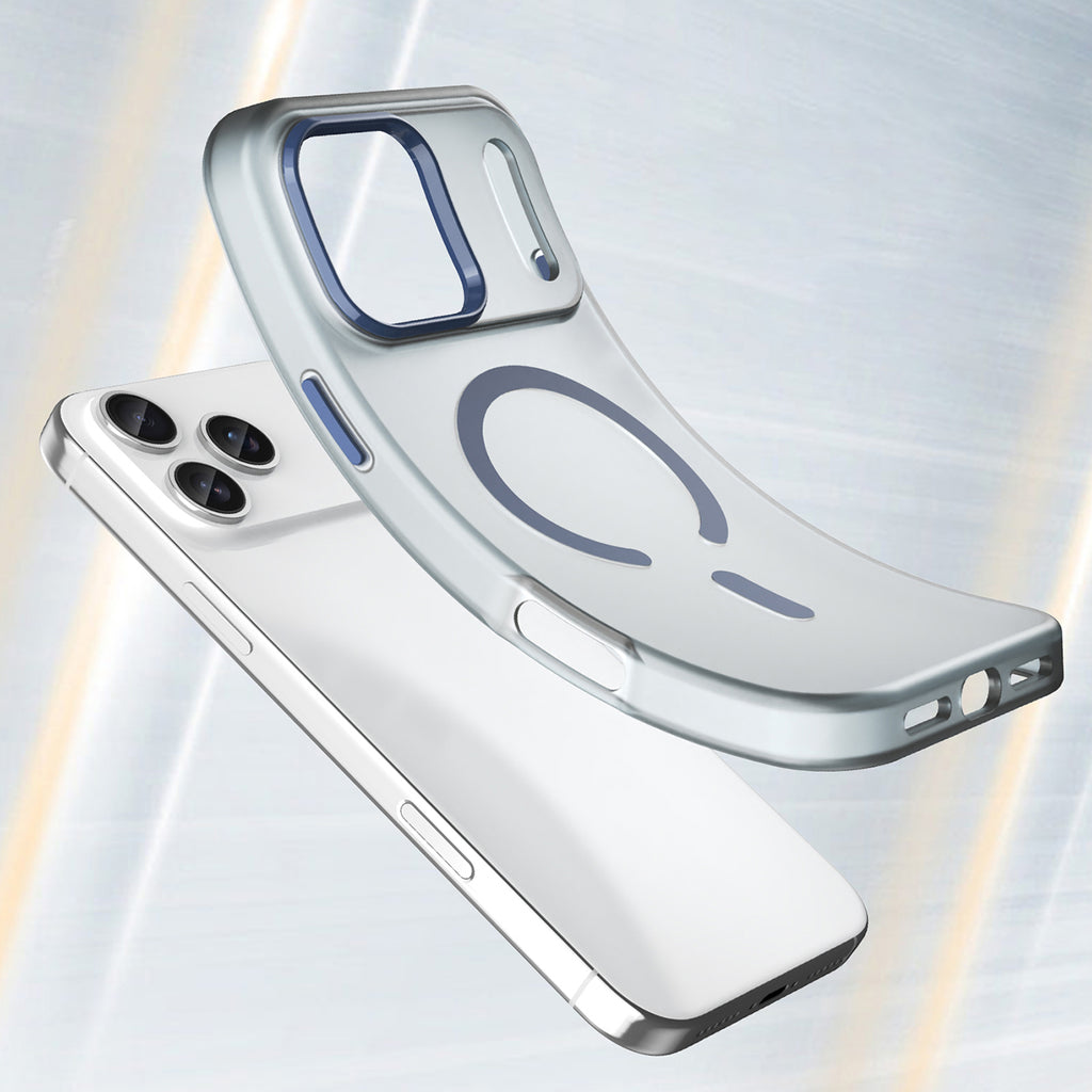 Magnetinis abrazyvinis iPhone 17 Pro dėklas, suderinamas su MagSafe - Matinė mėlyna