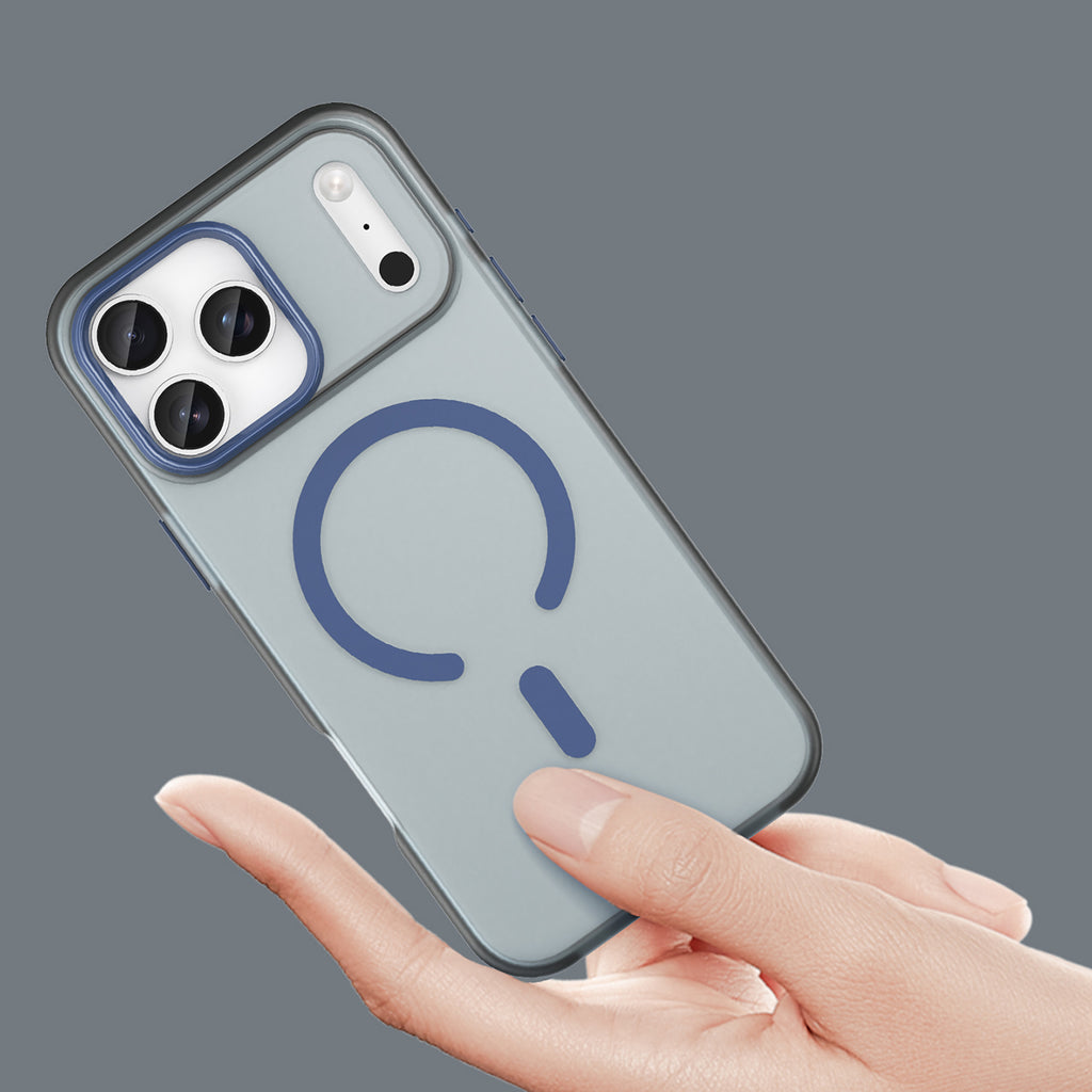 Magnetinis abrazyvinis iPhone 17 Pro dėklas, suderinamas su MagSafe - Matinė mėlyna