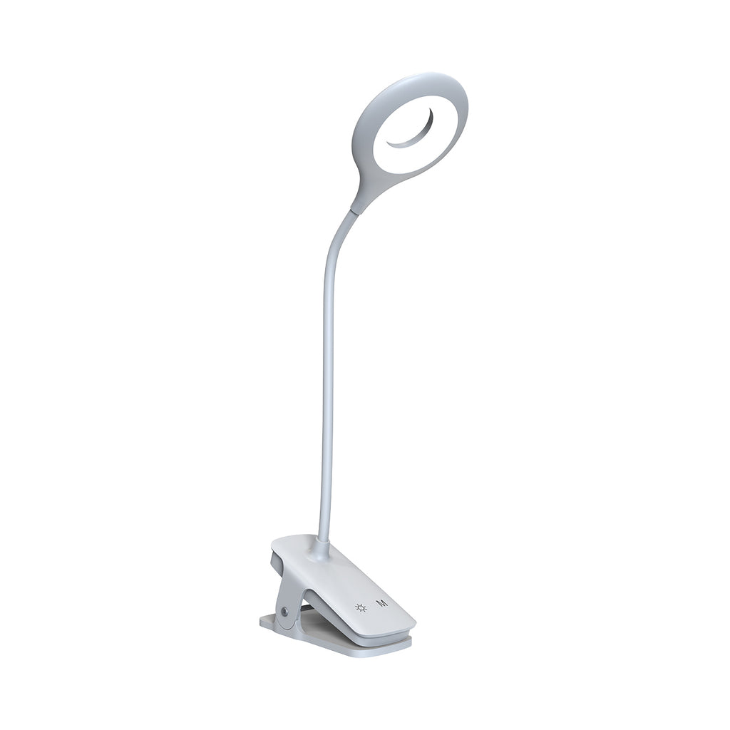 Mini Wozinsky Belaidė LED skaitymo lempa su žiebtuvėliu + USB-C kabeliu - Balta -- Table Lamps