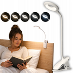 Mini Wozinsky Belaidė LED skaitymo lempa su žiebtuvėliu + USB-C kabeliu - Balta -- Table Lamps