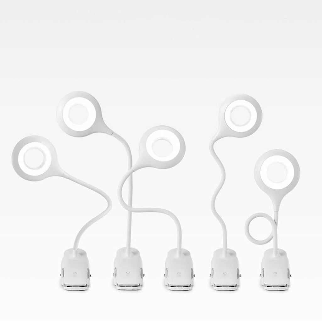 Mini Wozinsky Belaidė LED skaitymo lempa su žiebtuvėliu + USB-C kabeliu - Balta -- Table Lamps