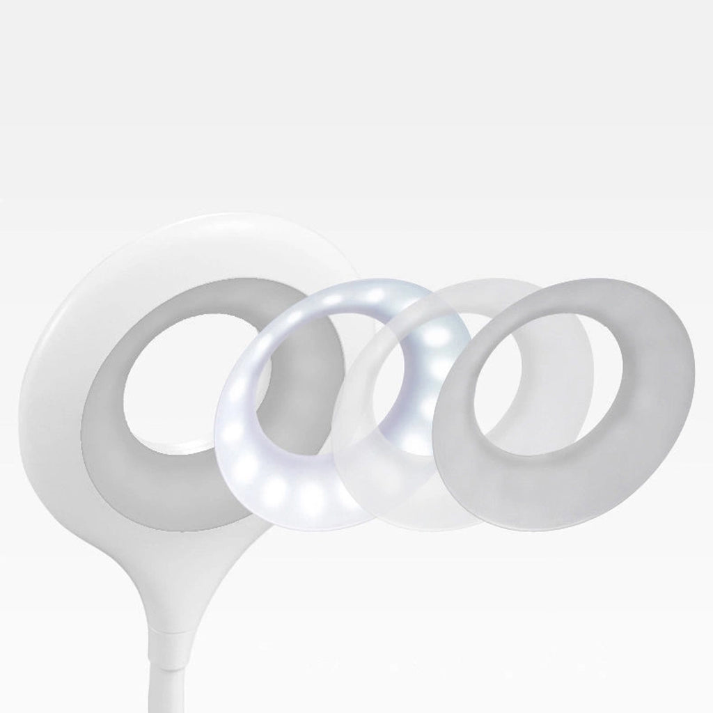 Mini Wozinsky Belaidė LED skaitymo lempa su žiebtuvėliu + USB-C kabeliu - Balta -- Table Lamps