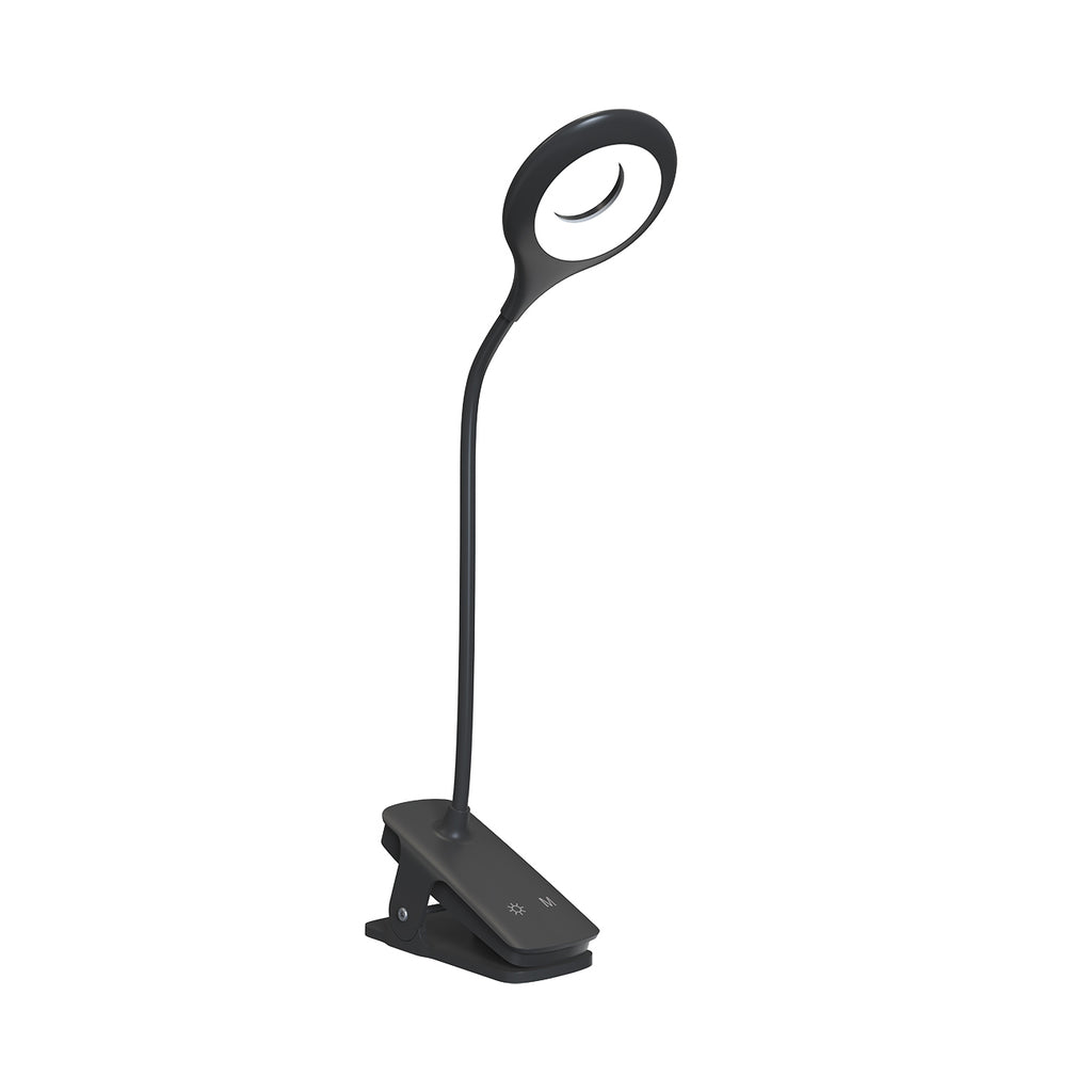 Mini Wozinsky Belaidė LED skaitymo lempa su žiebtuvėliu + USB-C kabeliu - Juoda -- Table Lamps