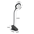 Mini Wozinsky Belaidė LED skaitymo lempa su žiebtuvėliu + USB-C kabeliu - Juoda -- Table Lamps