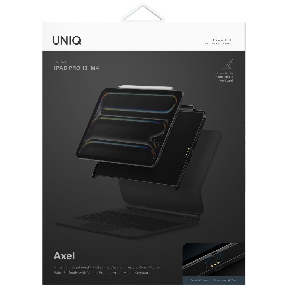 Uniq Axel dėklas, skirtas iPad Air 13" 2024 / 2025 / iPad Pro 13" 2024 - juodas