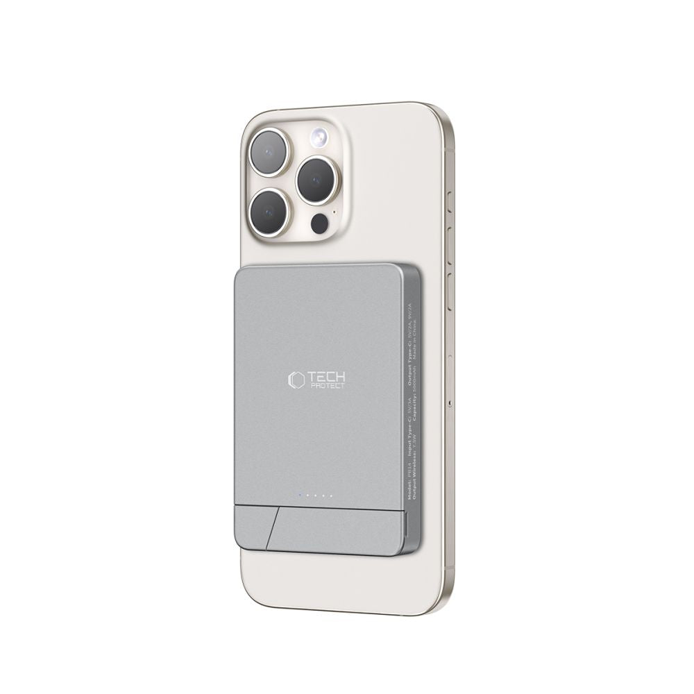 Tech-Protect išorinė baterija PB14 LifeMag MagSafe 5000 mAh pilka -- Powerbanks