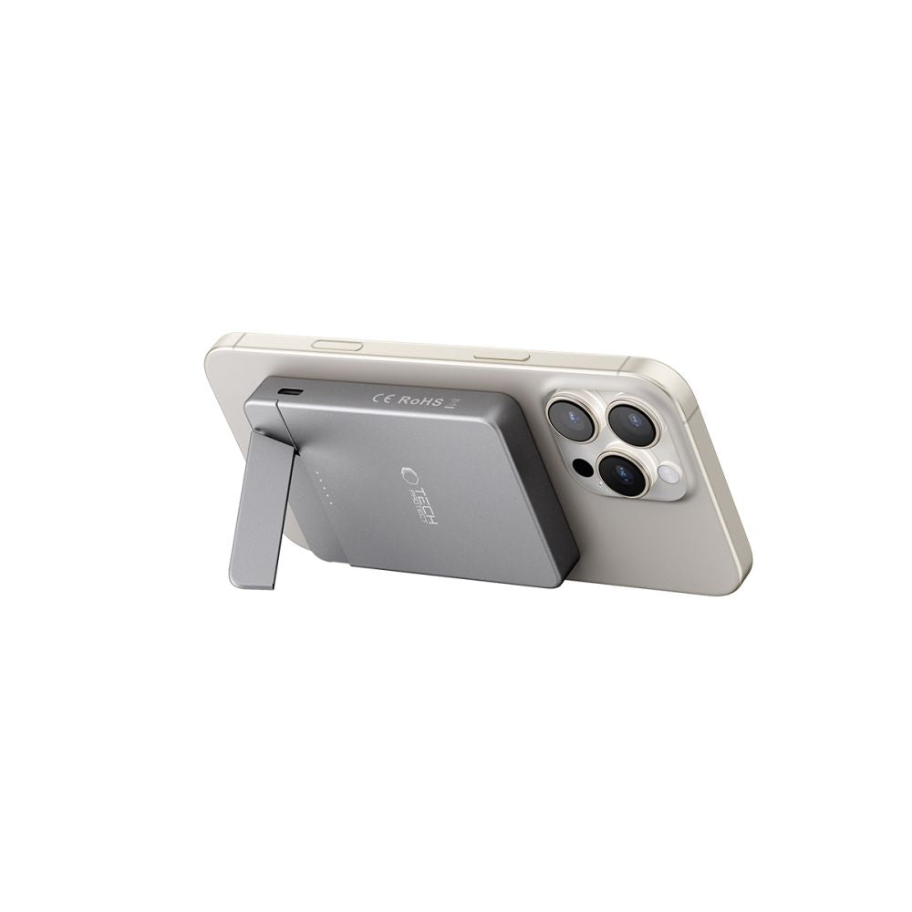 Tech-Protect išorinė baterija PB14 LifeMag MagSafe 5000 mAh pilka -- Powerbanks