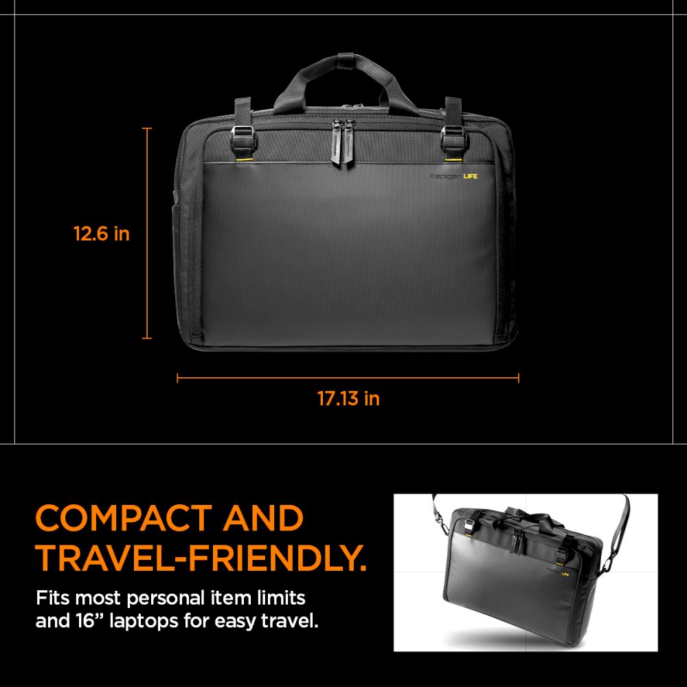 Spigen KD300 Nešiojamojo Kompiuterio Krepšys - Juodas -- Laptop Bags