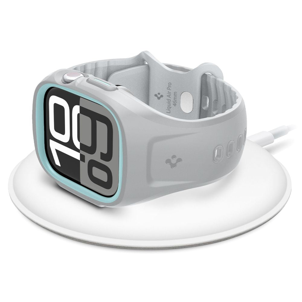 Spigen Liquid Air Pro dirželis, skirtas Apple Watch 10 46mm – pilkas