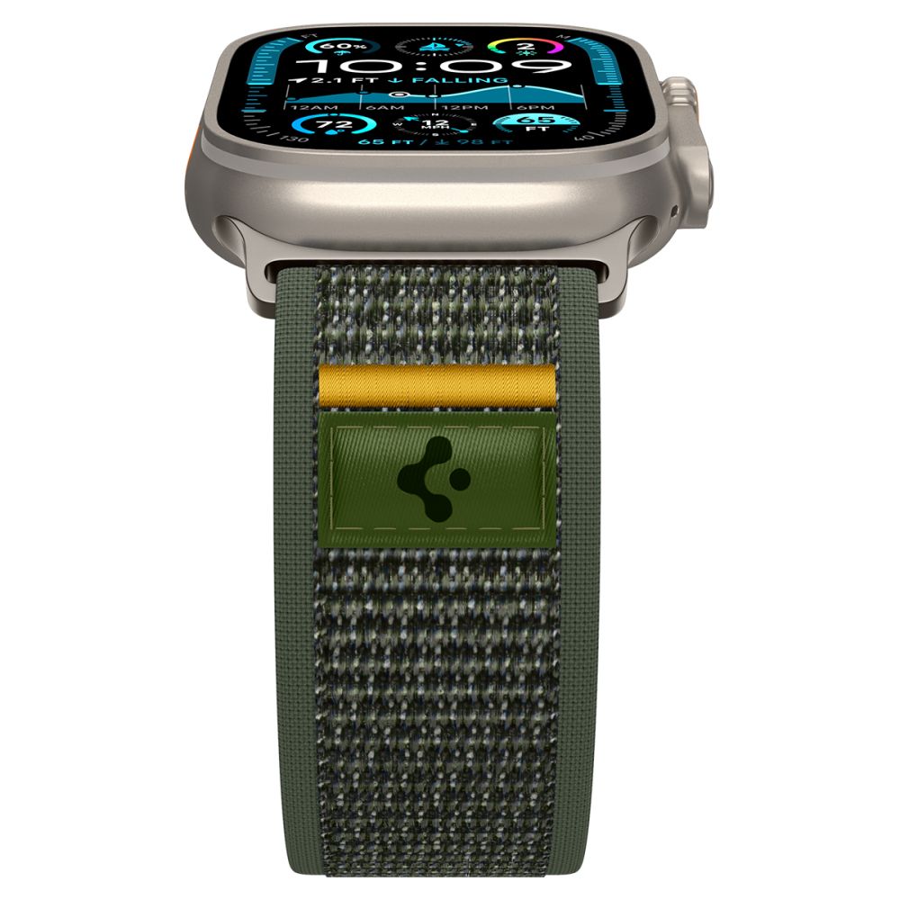 Spigen Athlex oro dirželis, skirtas Apple Watch 44/45/46/49 mm – žalias